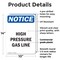Signmission High Pressure Gas Line, 10 in W x Rectangle, Plastic OS-2PACK-NS-P-1014-V-13486 - alternate 3